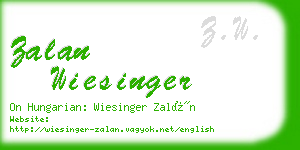 zalan wiesinger business card